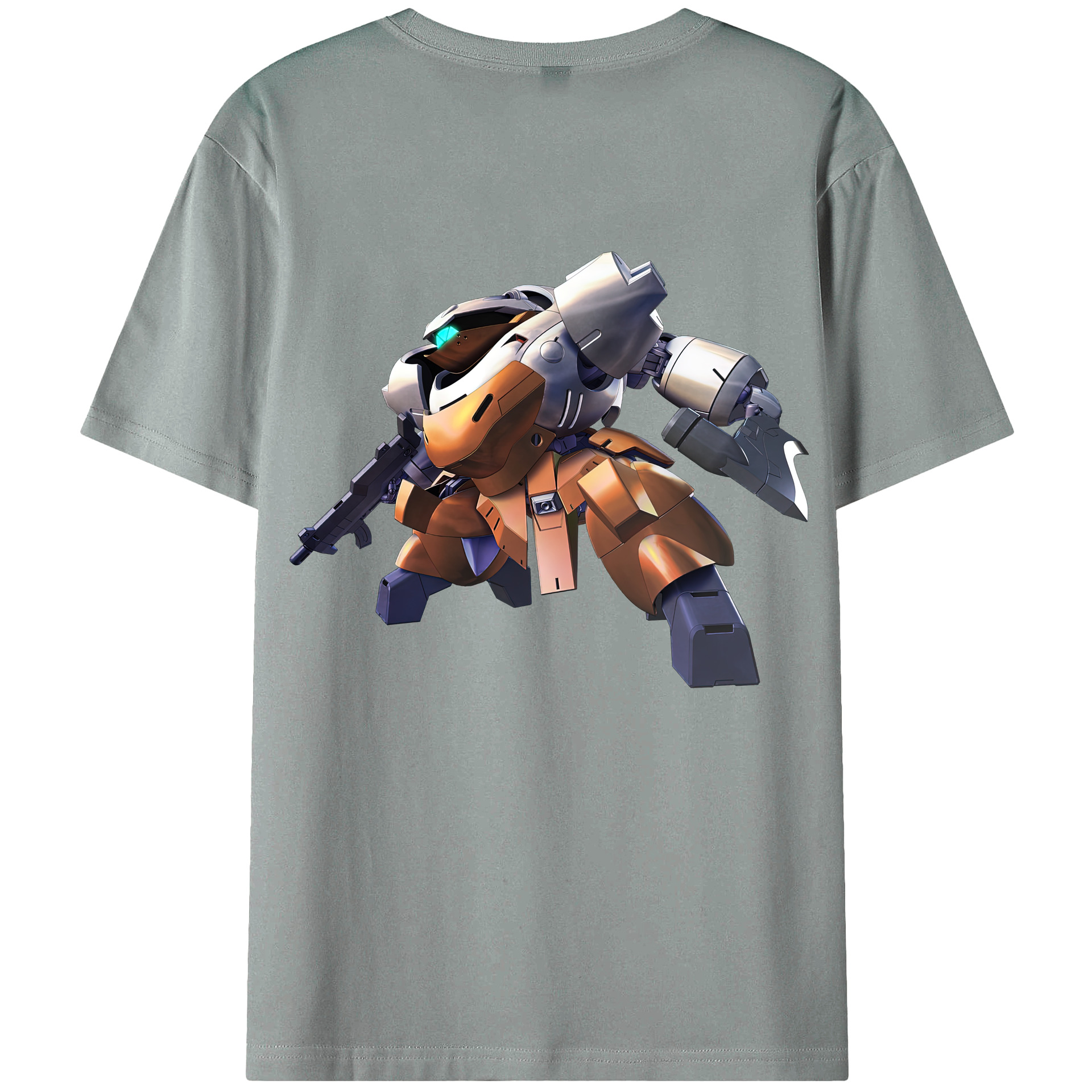 （画像用） 機動戦士ガンダム Mobile Suit Gundam 綿100％ メンズ半袖Tシャツ（バックプリント） 通気性